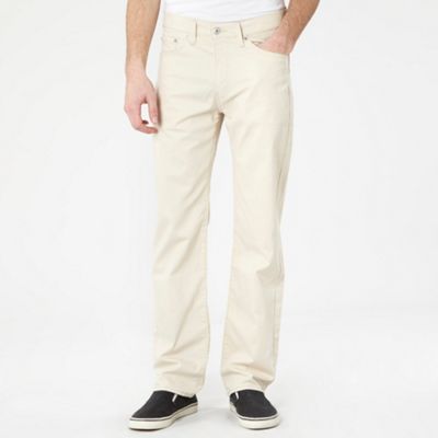 Natural 751 twill straight leg trousers