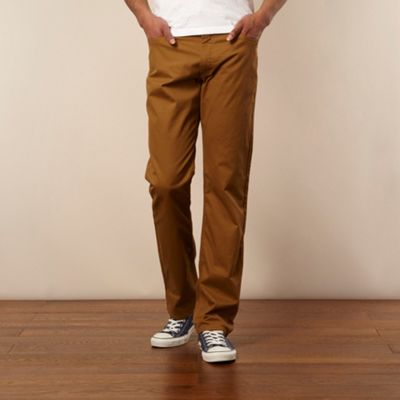 Big and tall tan textured straight leg jeans                                                                                    