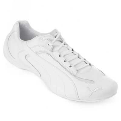 Puma White Pace Cat trainers