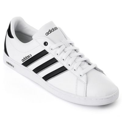 White Derby laced trainers