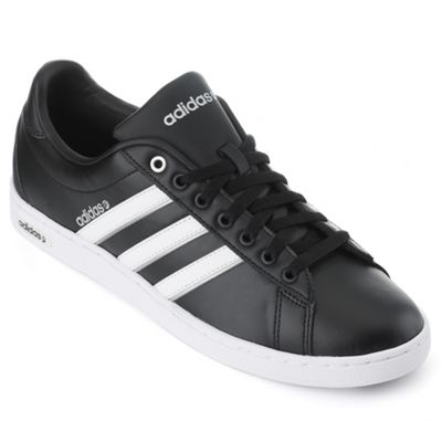 Black Derby laced trainers