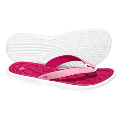 Adidas Pink Harvella thong sandals
