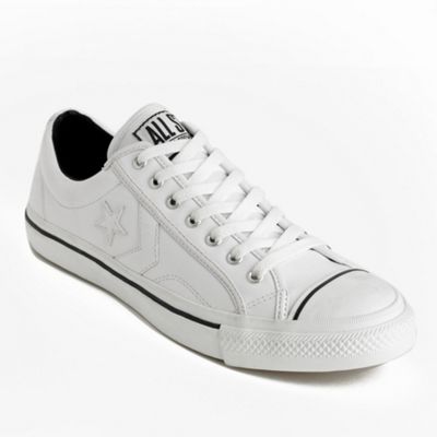 Converse White leather trainers