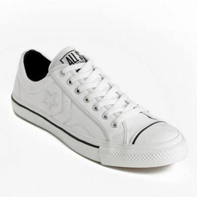 White leather trainers