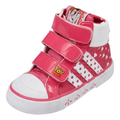 Pink Bo Peep rip tape trainers