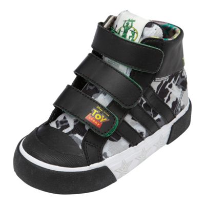 Black Toy soldiers rip tape trainers