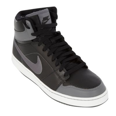 Black blackboard hightop trainers