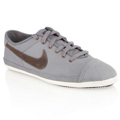 Grey Flash leather trainers