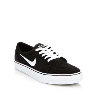 Nike black logo embroidered trainers                                                                                            