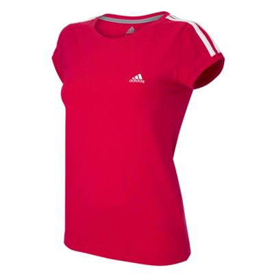 Adidas Bright pink essential t-shirt