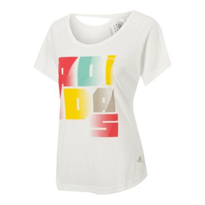 Adidas White large graphic t-shirt
