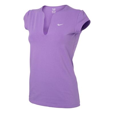 Purple solid pure t-shirt