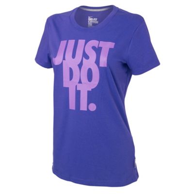 Purple Just Do It cotton t-shirt