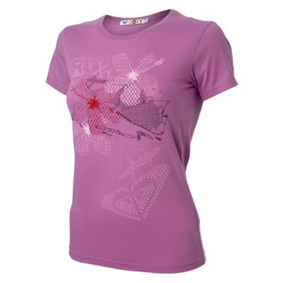 Roxy Purple geo flower t-shirt