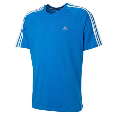 Adidas Blue three stripes t-shirt