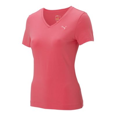 Pink v-neck t-shirt