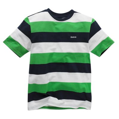 Reebok Green striped t-shirt