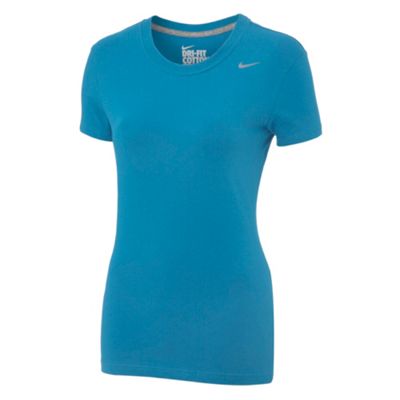 Nike Bright blue dri-fit cotton t-shirt