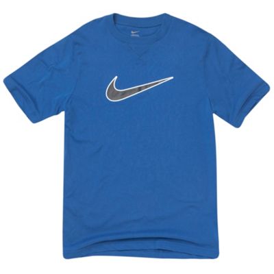 Bright blue big swoosh t-shirt