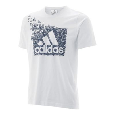 Adidas White performance graphic t-shirt