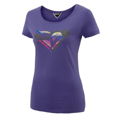 Roxy Purple heart print t-shirt