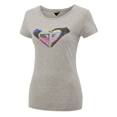 Roxy Grey heart print t-shirt