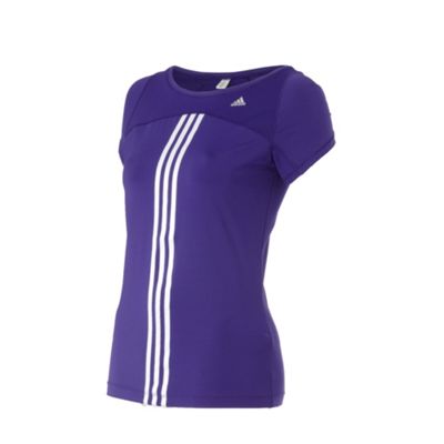 Adidas Purple clima q4 t-shirt