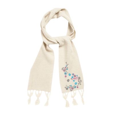 Cream joy scarf