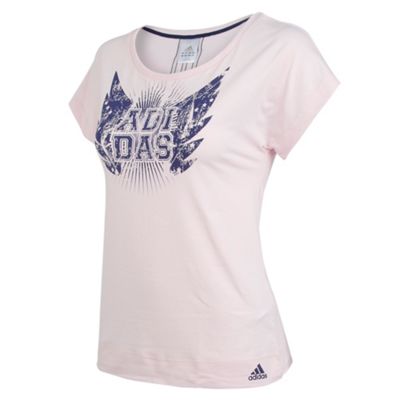 Adidas Light pink Wings graphic t-shirt