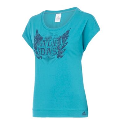 Turquoise wings graphic t-shirt