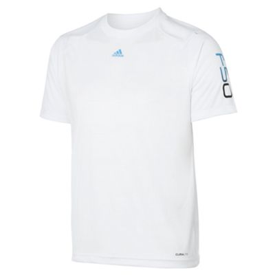 adidas White plain logo t-shirt