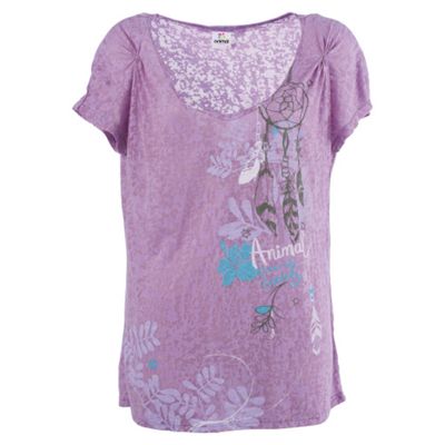 Animal Lilac burnt out Ananas t-shirt