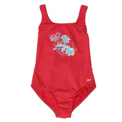 Bright pink Squirt girls swimsuit