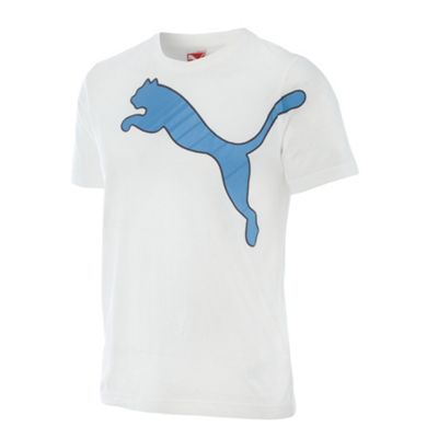 Puma White logo graphic t-shirt