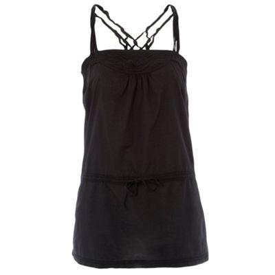 Black Gauja River woven tank top