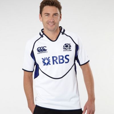 White Scotland Away replica rugby shirt