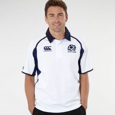 White Scotland Away classic rugby shirt