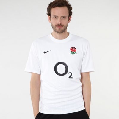White replica England rugby t-shirt