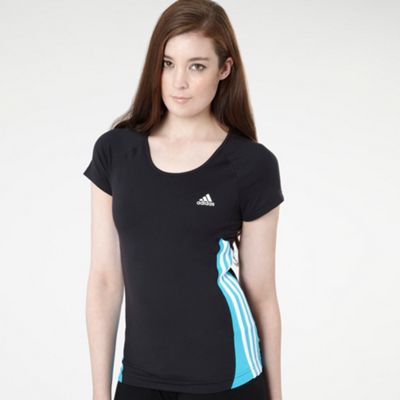 adidas Blue Essential colour block striped t-shirt