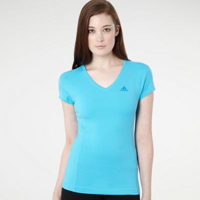 Bright blue Essentials v-neck t-shirt