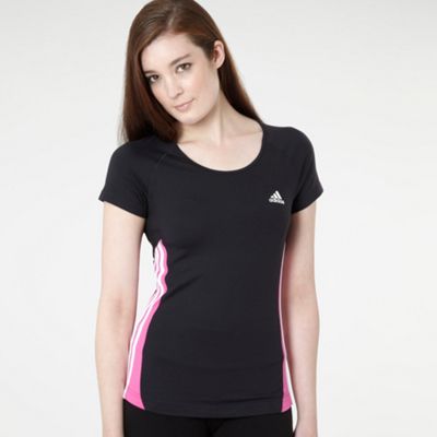 adidas Black Essential colour block striped t-shirt