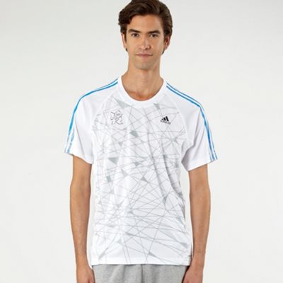 adidas White London 2012 panelled t-shirt