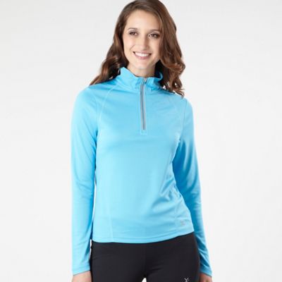 Light blue Run long sleeve half zip top