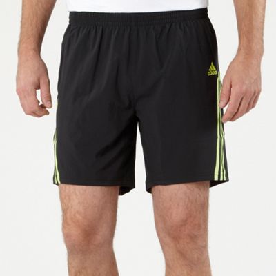 Black High Visibility Stripe Running Shorts