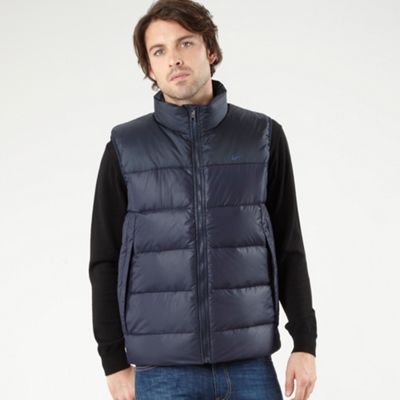 Navy padded down gilet