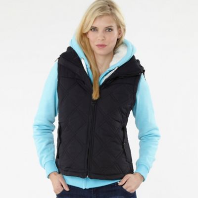 Black water resistant padded gilet