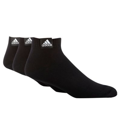 Adidas Pack of three black ankle socks