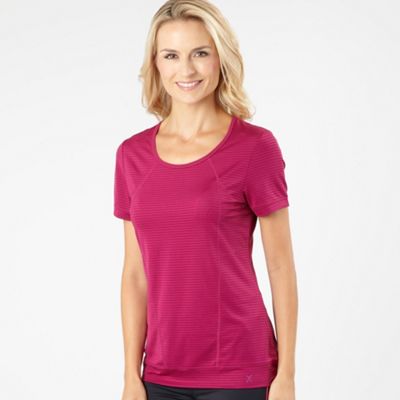 XPG by Jenni Falconer Purple Fitness Self Stripe Performance t-shirt