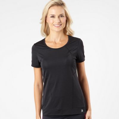 Black Fitness Self Stripe Performance t-shirt