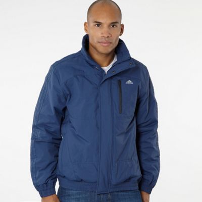 Dark blue contrasting stripe padded jacket